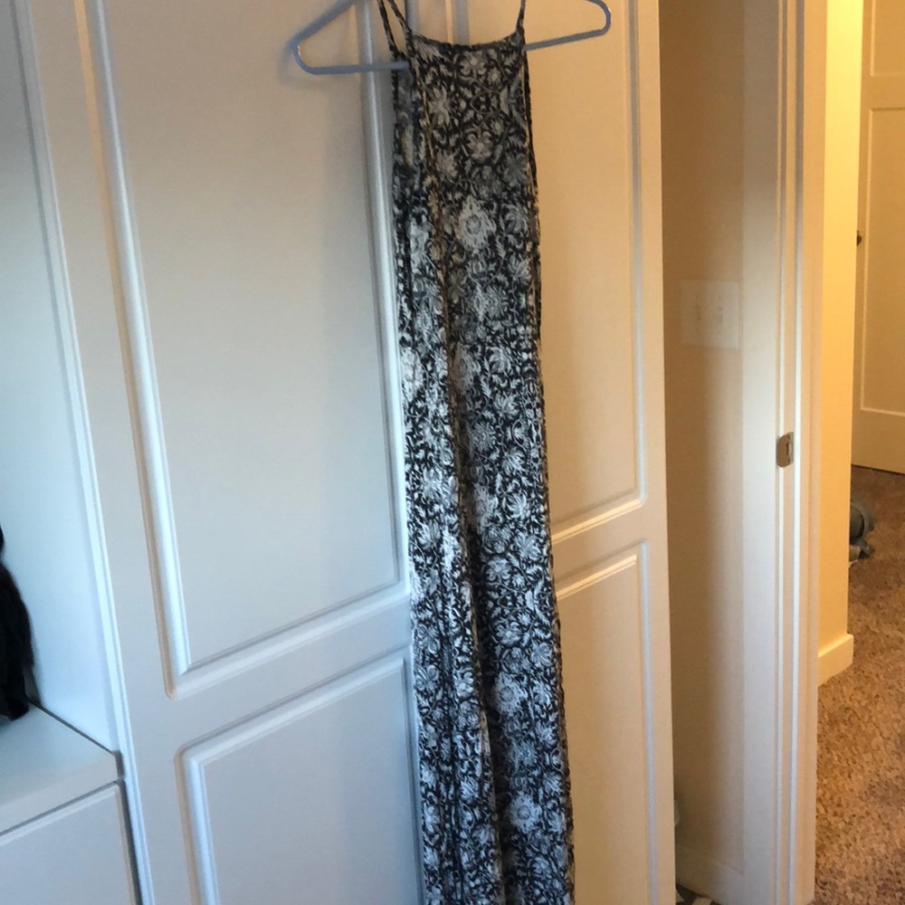 Black and white maxi dress